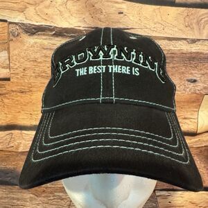 Browning Hat Cap Adjustable Strapback Black & Blue The Best There Is Buck Logo